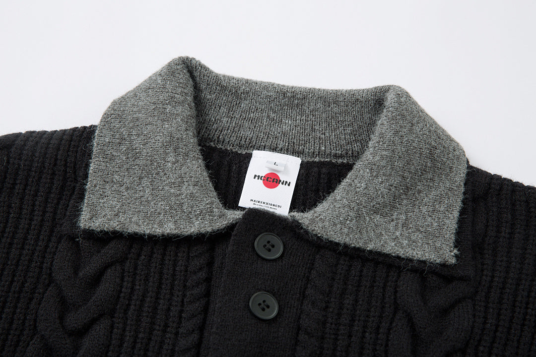 Faux-layered sweater