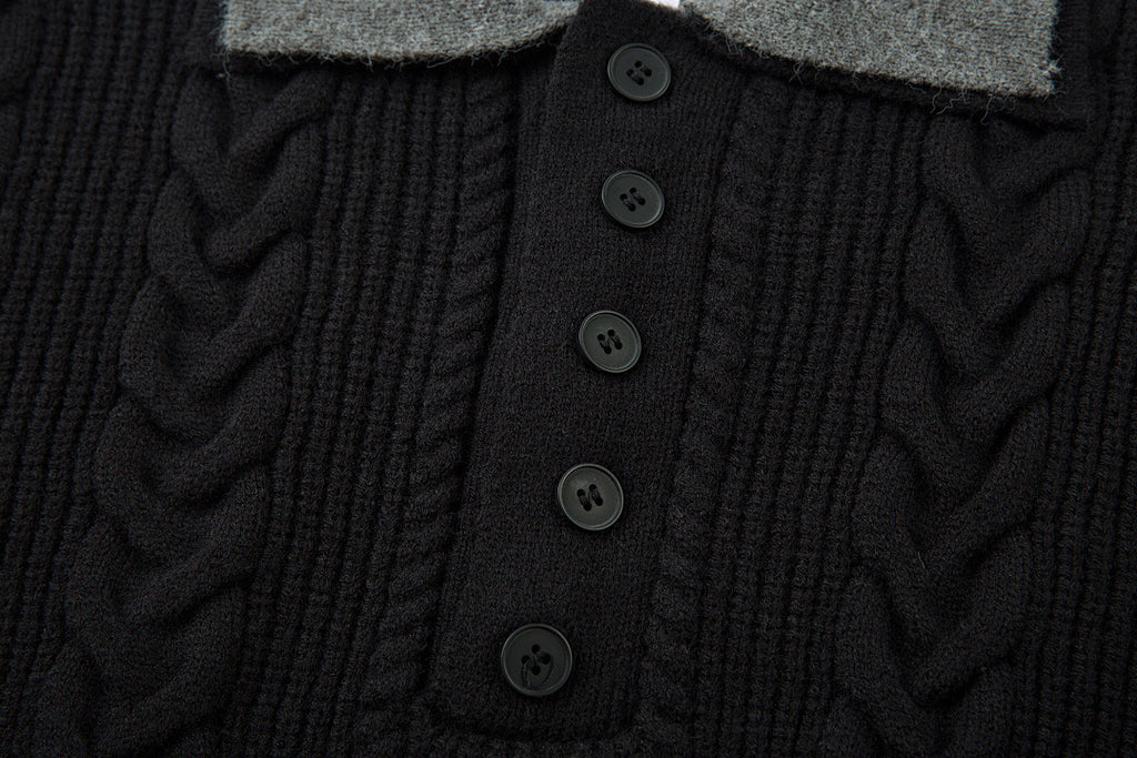 Faux-layered sweater
