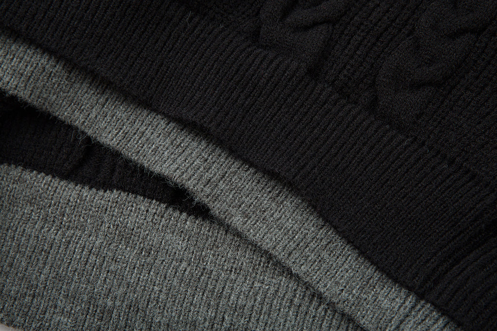 Faux-layered sweater
