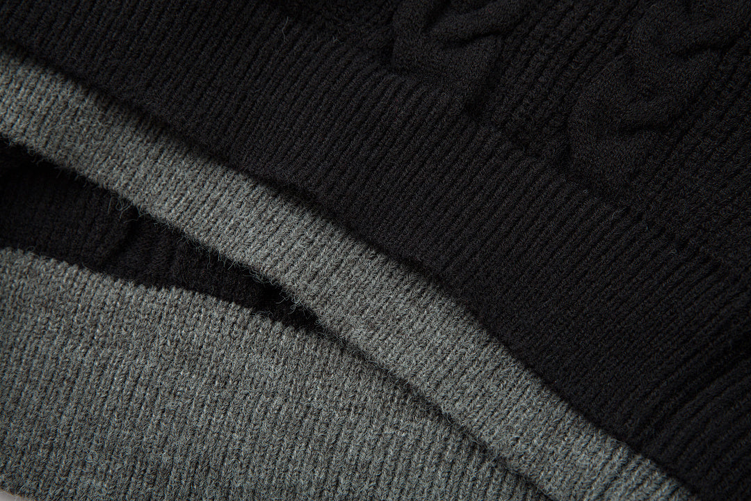 Faux-layered sweater