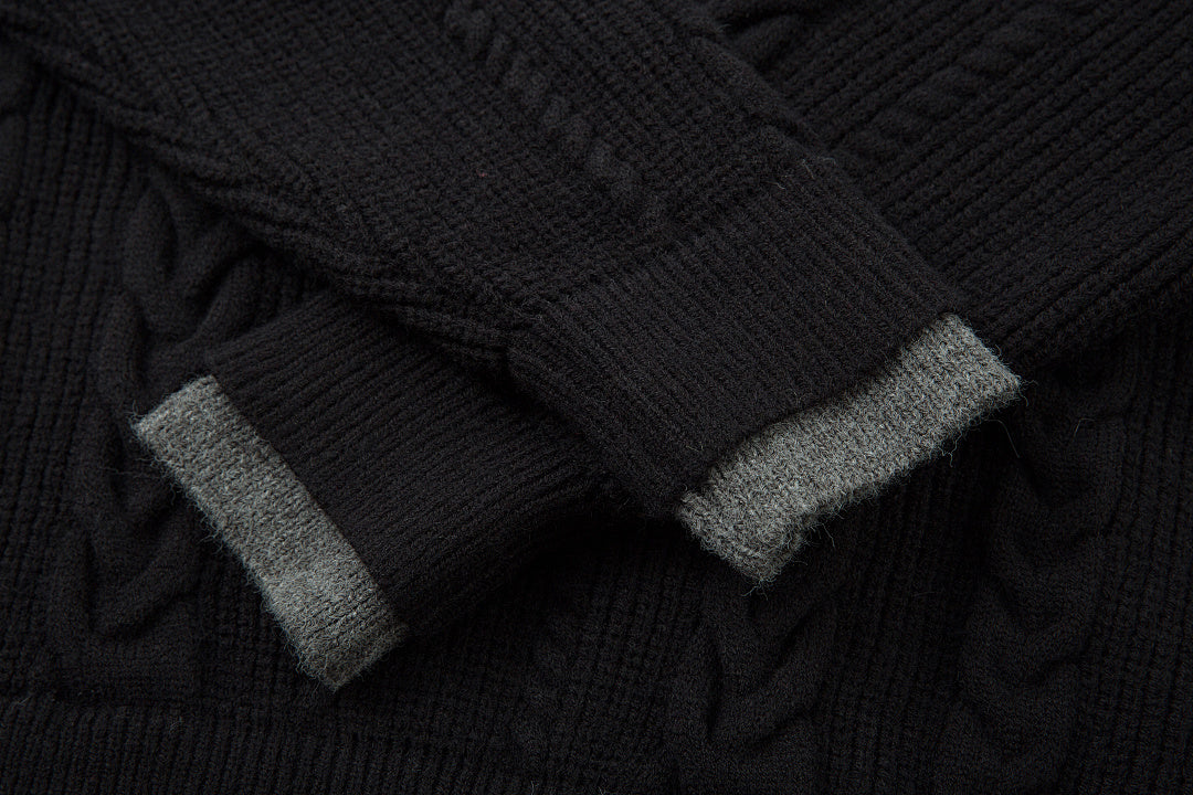 Faux-layered sweater