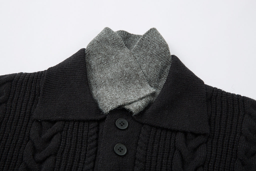 Faux-layered sweater