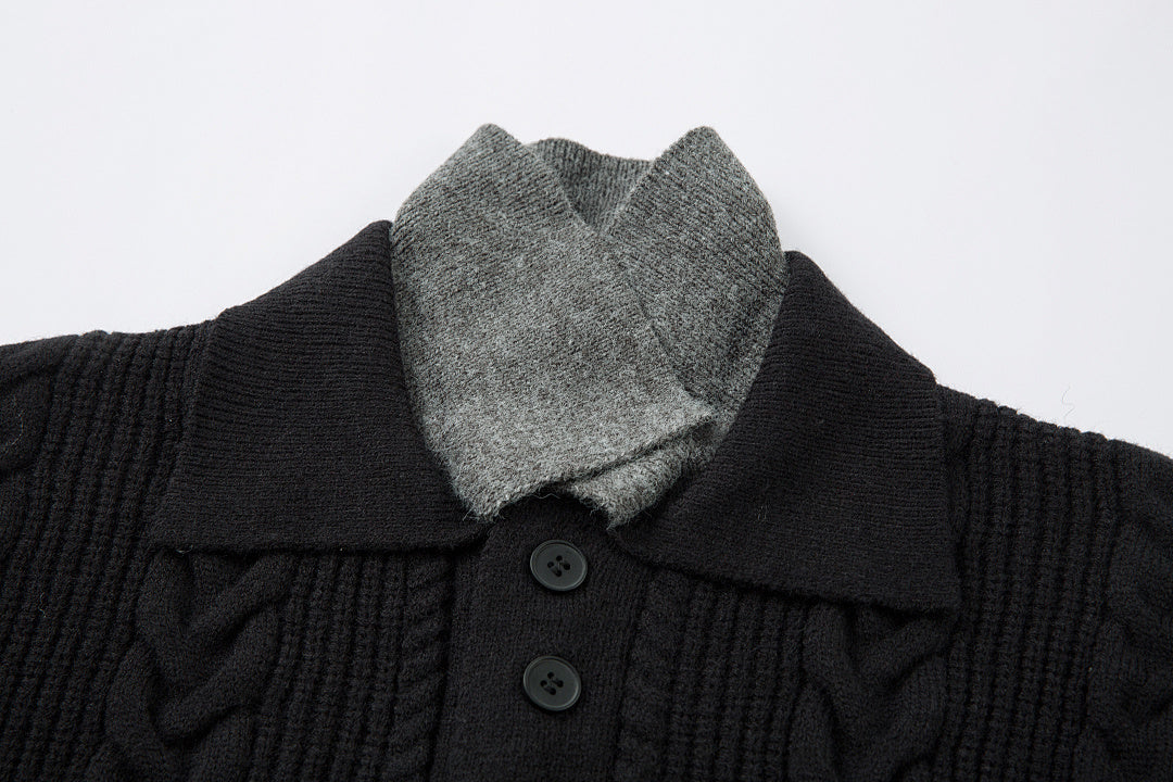 Faux-layered sweater