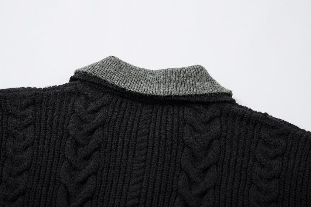 Faux-layered sweater
