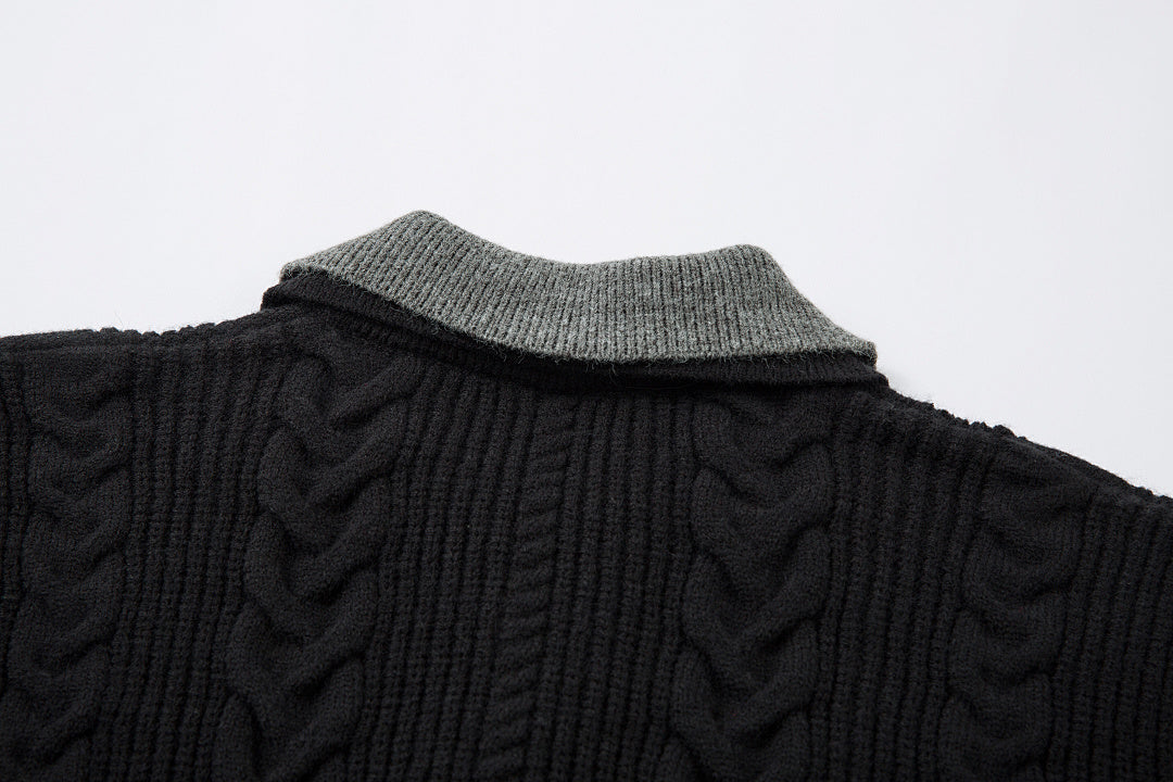 Faux-layered sweater