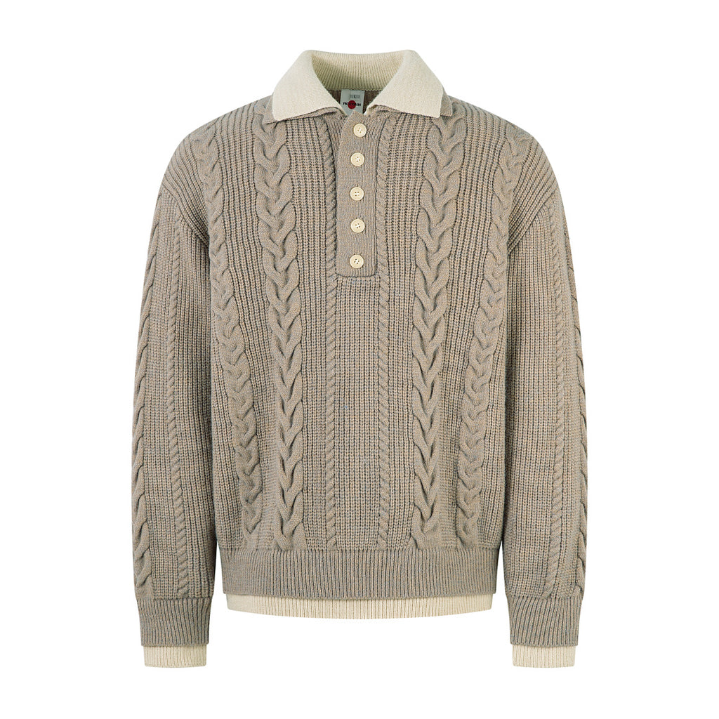 Faux-layered sweater