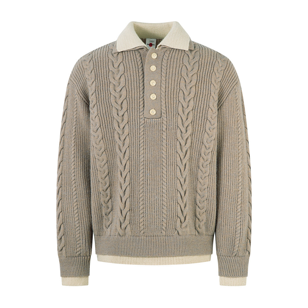 Faux-layered sweater