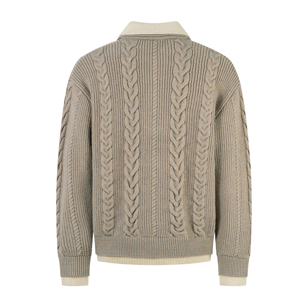Faux-layered sweater