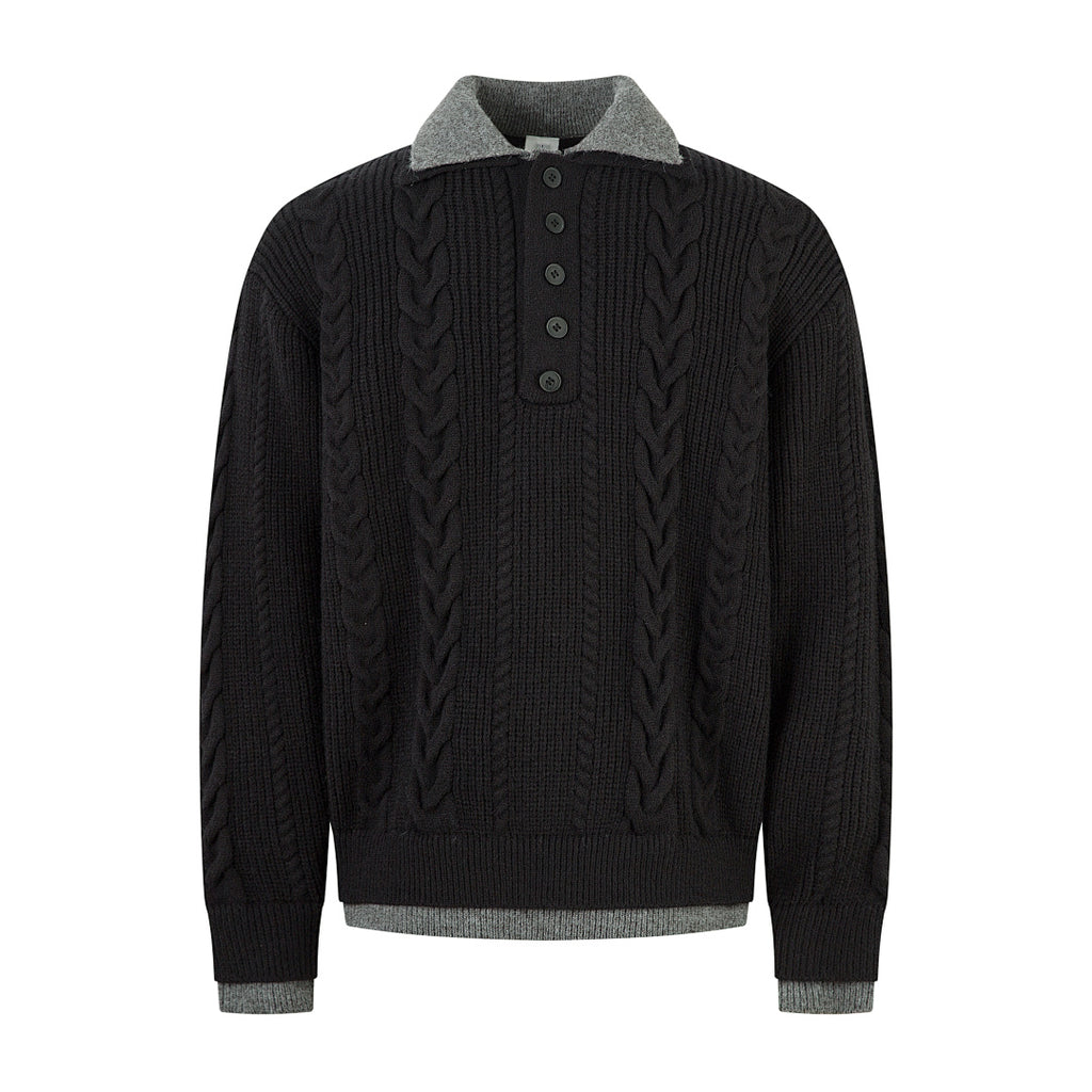 Faux-layered sweater