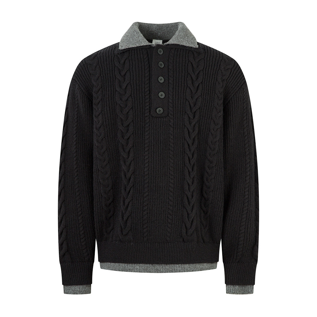 Faux-layered sweater