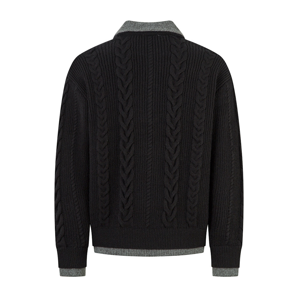 Faux-layered sweater