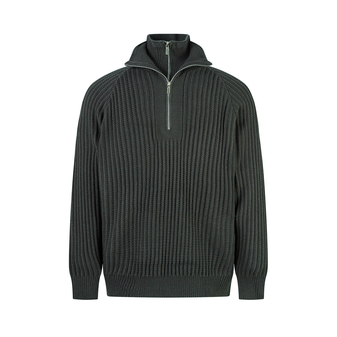 Double-collar sweater