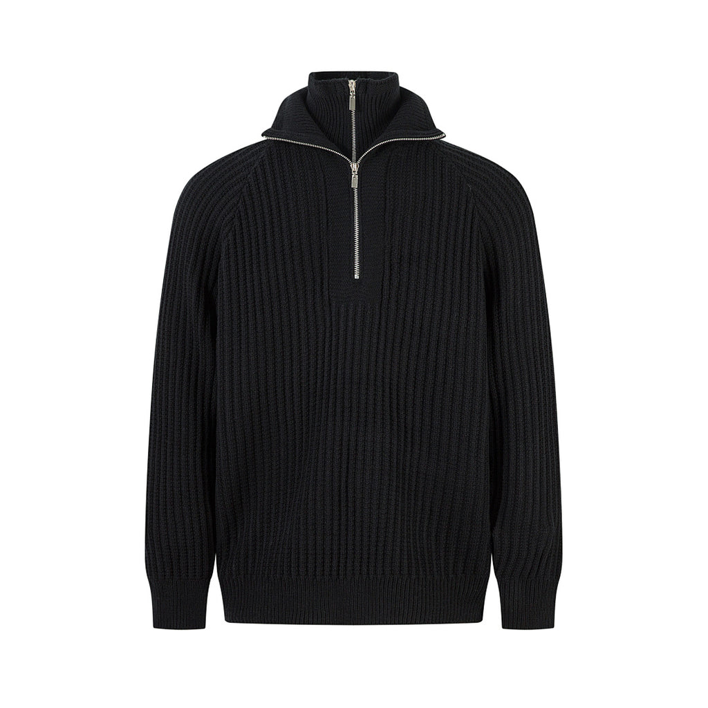 Double-collar sweater