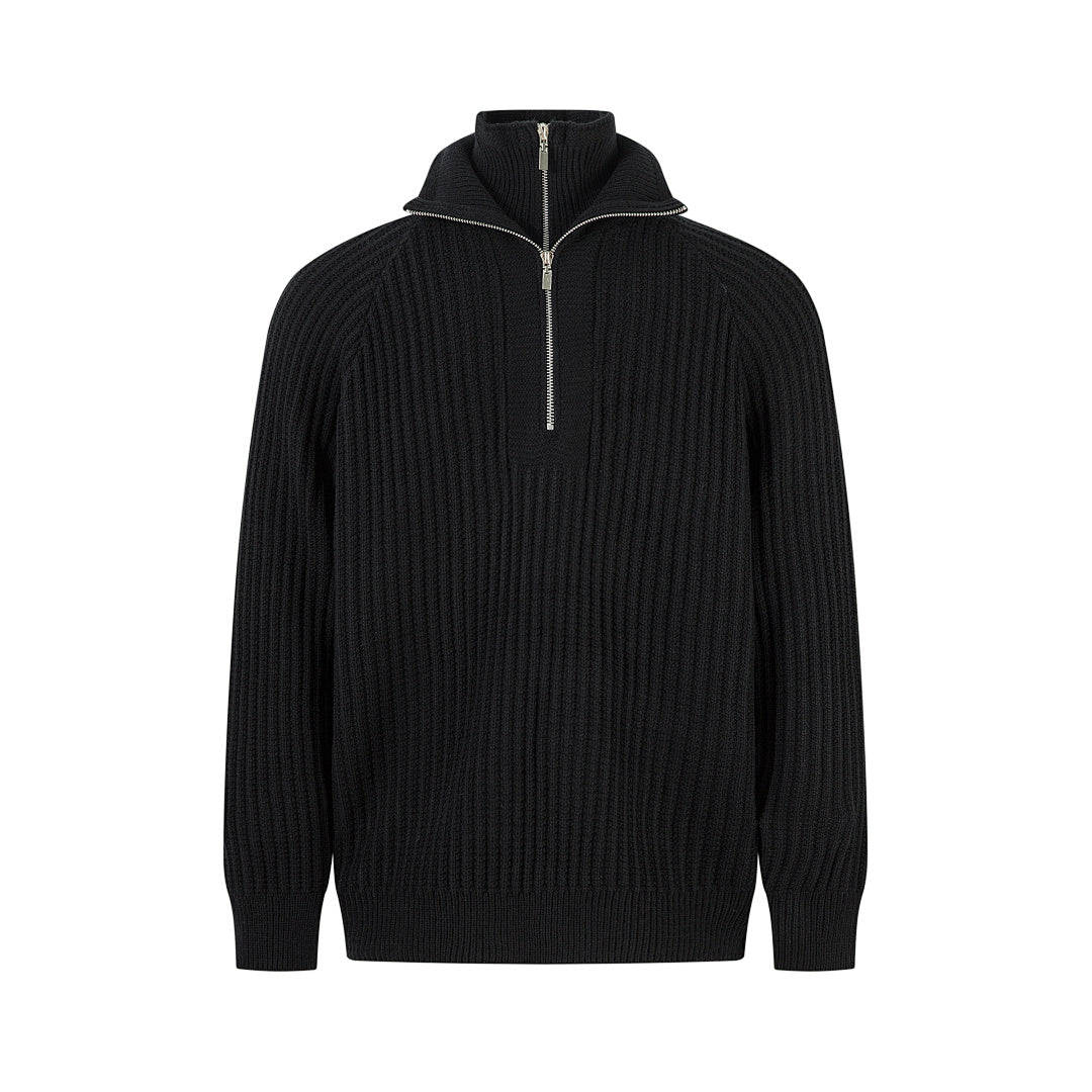 Double-collar sweater