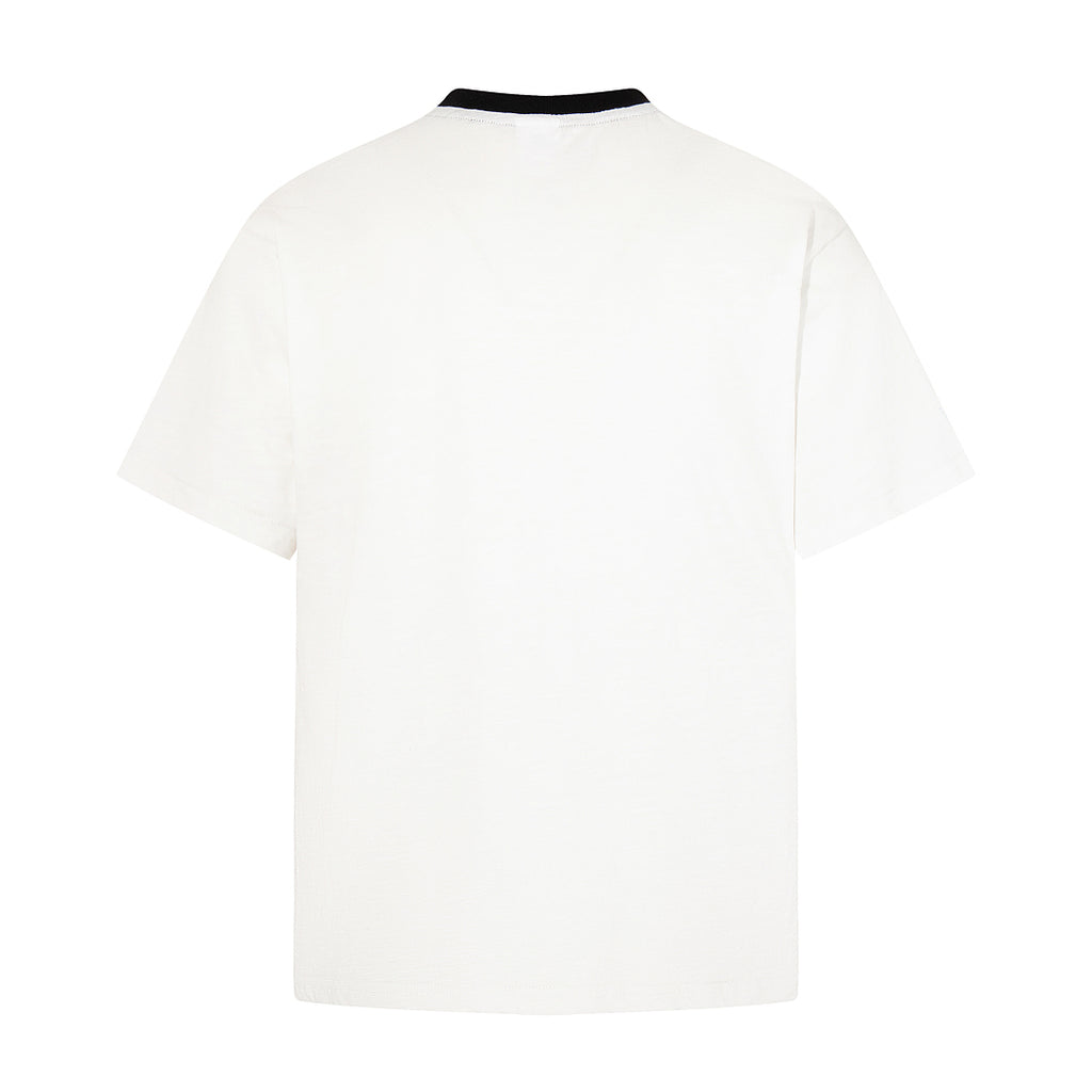 Slub cotton short-sleeve T-shirt, white, sizes M–XXL