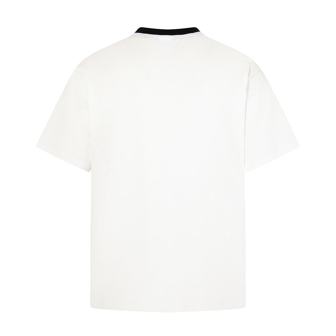 Slub cotton short-sleeve T-shirt, white, sizes M–XXL