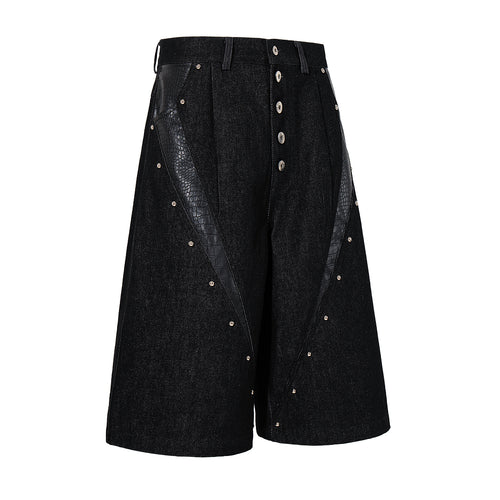 Black cropped jeans
