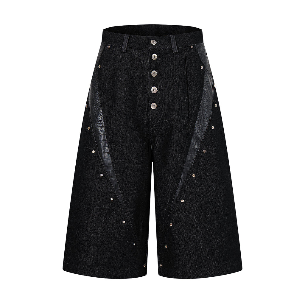 Black cropped jeans