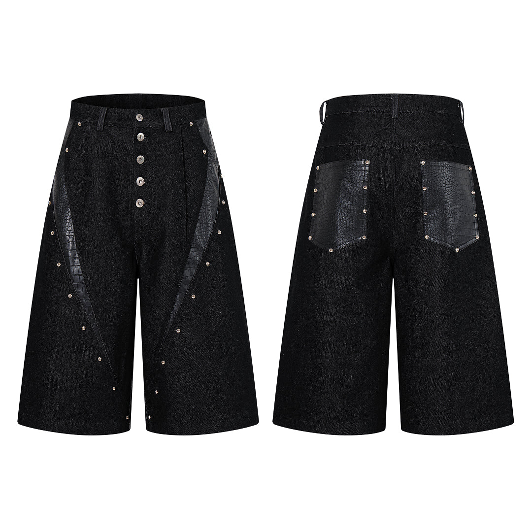 Black cropped jeans