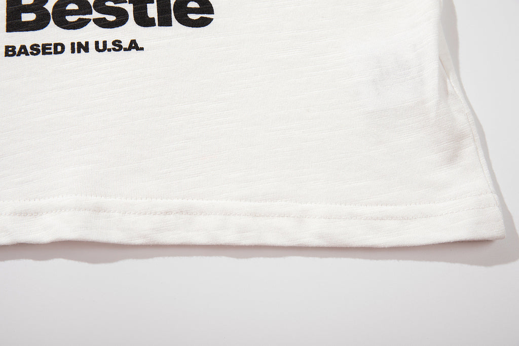 Slub cotton short-sleeve T-shirt, white, sizes M–XXL