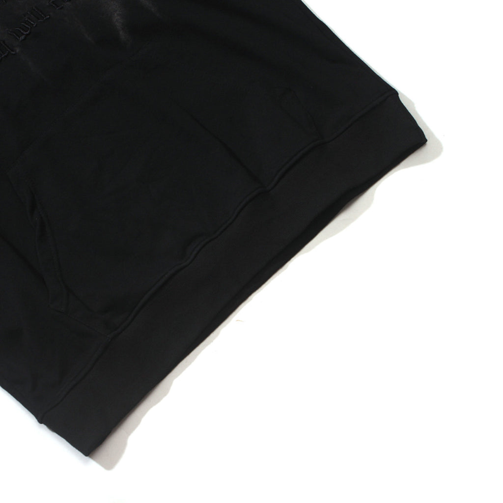 Black French terry sweatshirt fabric