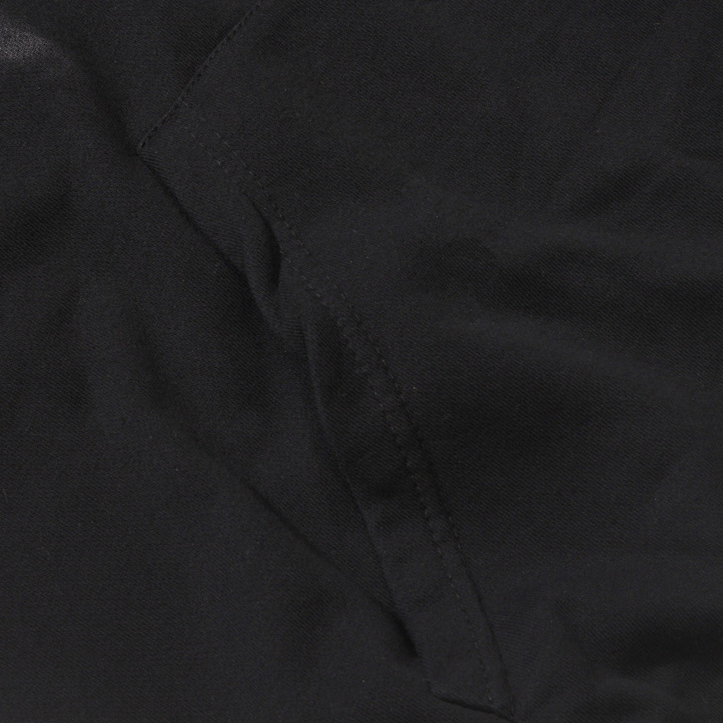 Black French terry sweatshirt fabric