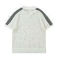 Short-sleeved knit sweater Black, Apricot