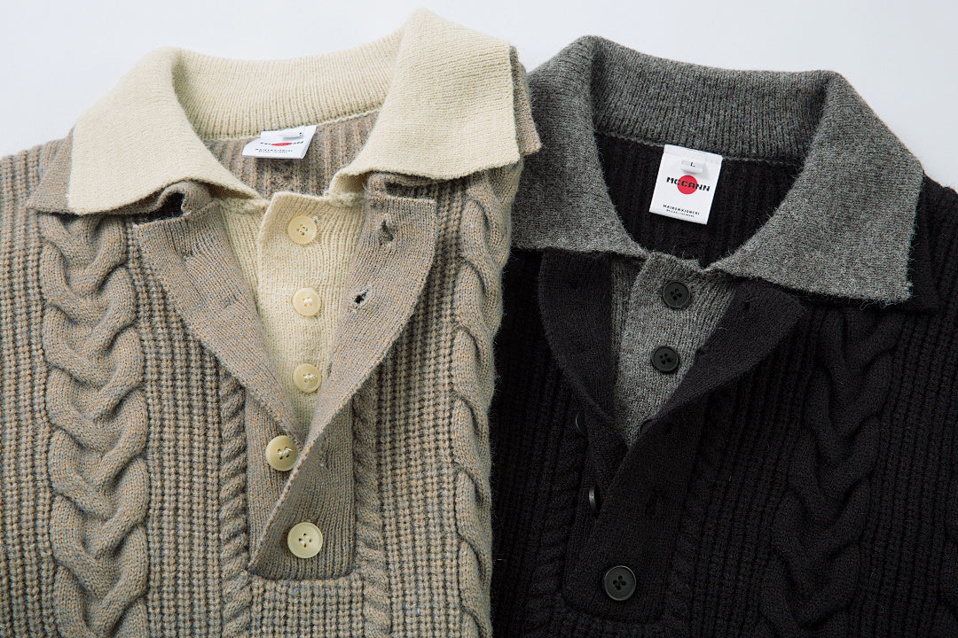 Faux-layered sweater