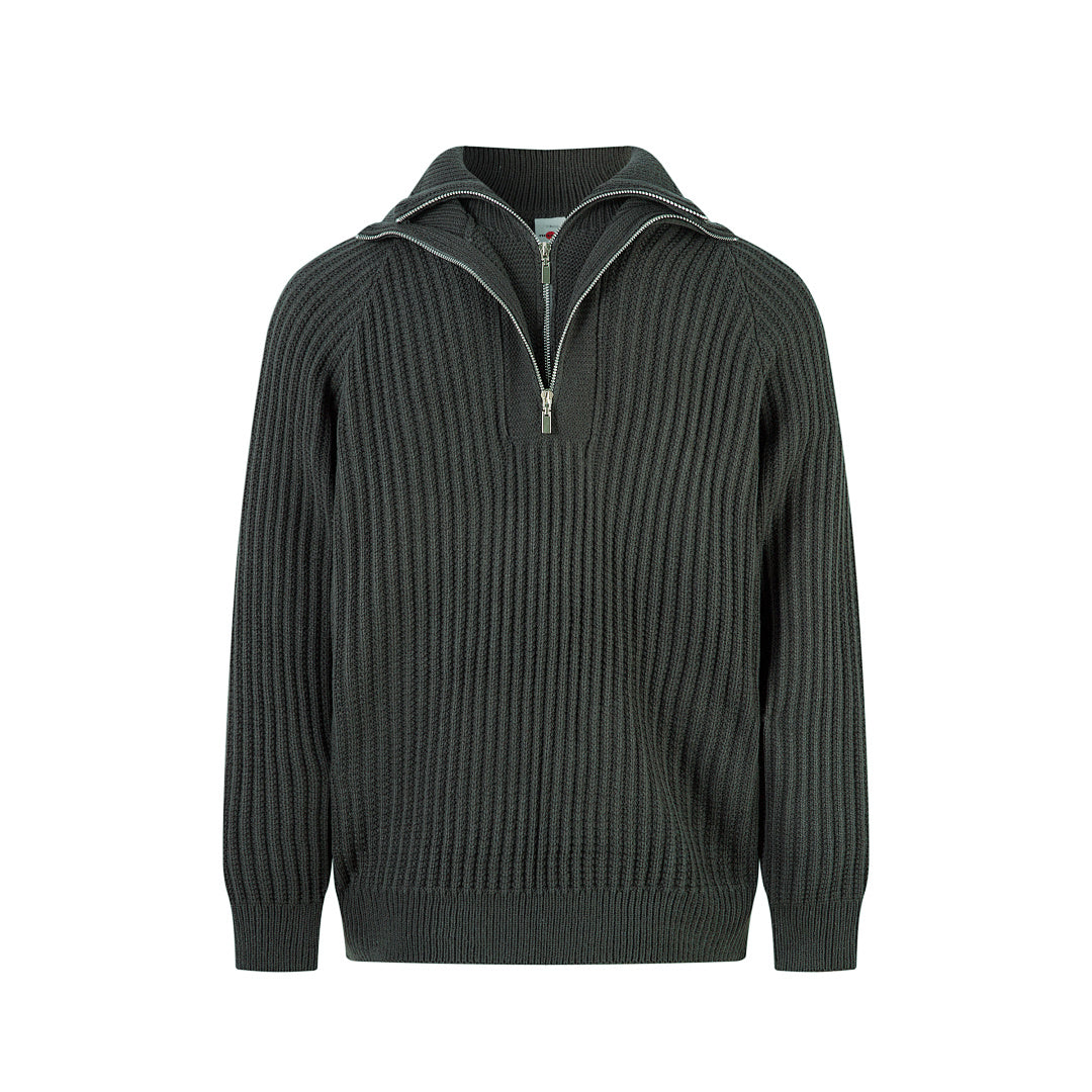 Double-collar sweater