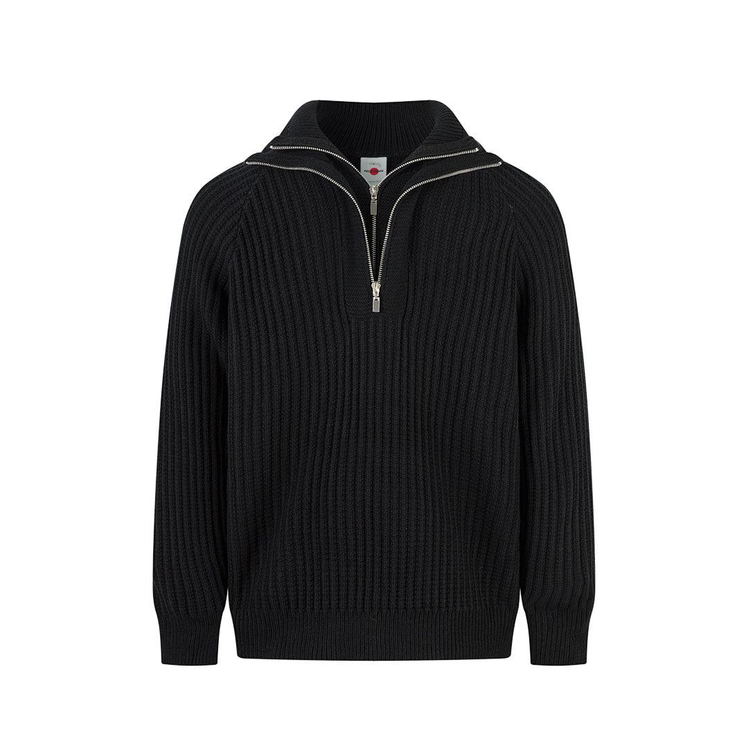 Double-collar sweater