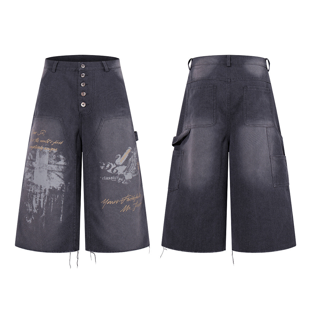 Logging capri pants, black