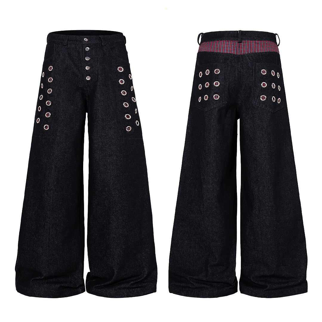Raw Denim Jeans, Black