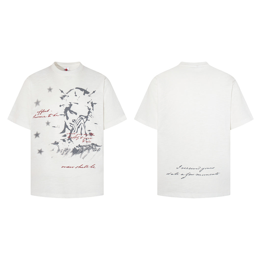 Slub cotton short-sleeve T-shirt – White