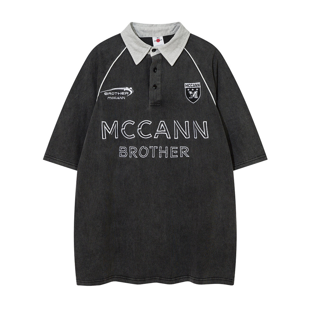 Heavy-wash Polo shirt