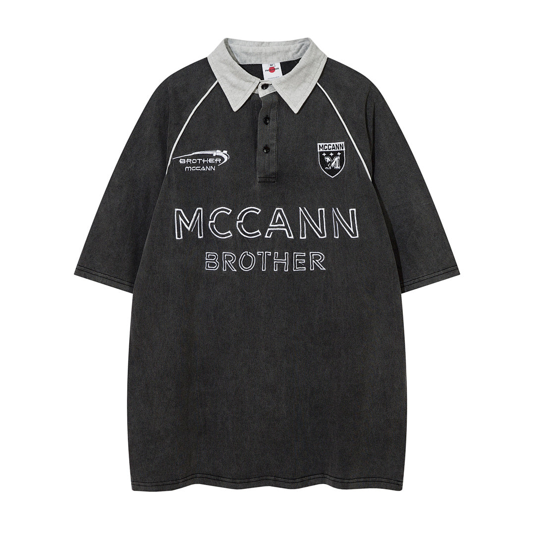 Heavy-wash Polo shirt