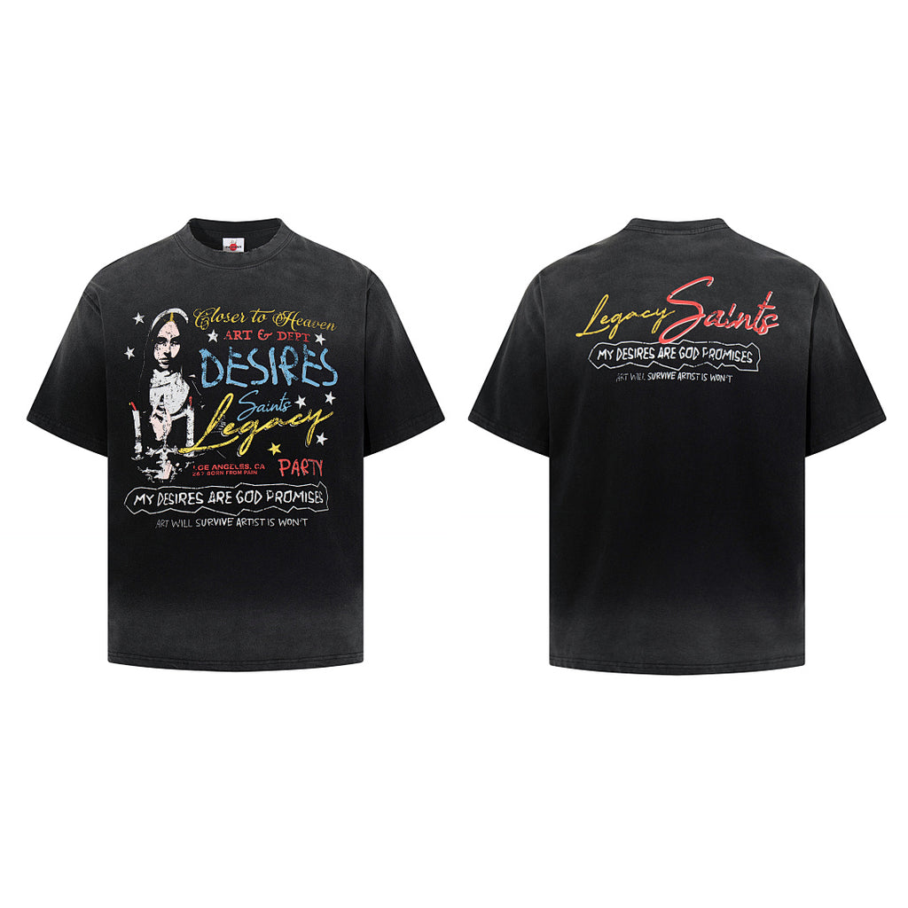 Washed Short-Sleeve T-Shirt – Black