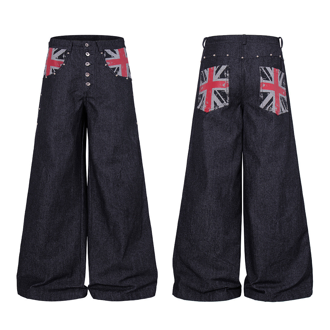 Raw Denim Jeans, Black