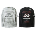Faux-layered long-sleeve T-shirt