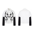 Faux-layered shirt – White
