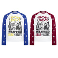 Waffle-knit raglan long-sleeve T-shirt, blue, red
