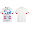 Waffle-knit short-sleeve T-shirt, white