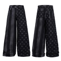Distressed Denim Jeans, Black