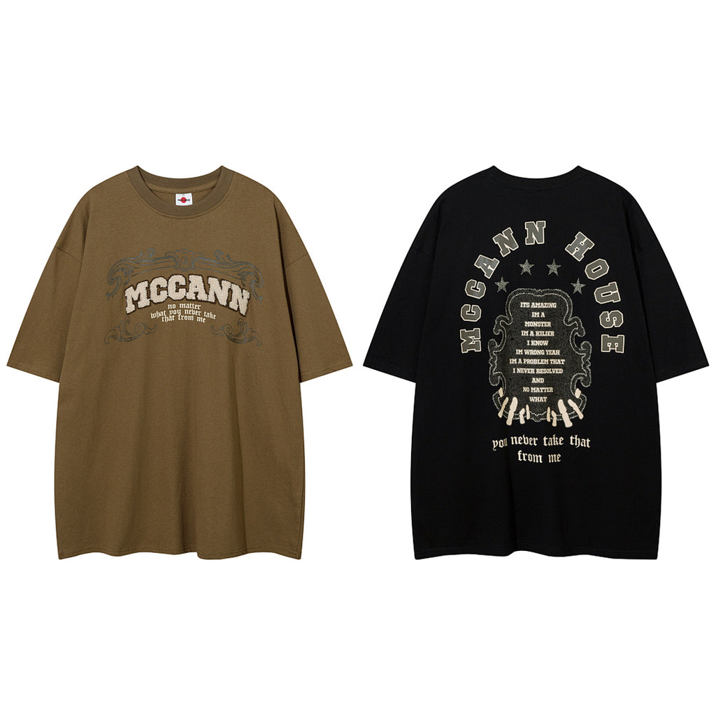 Heavy-duty towel embroidery T-shirt