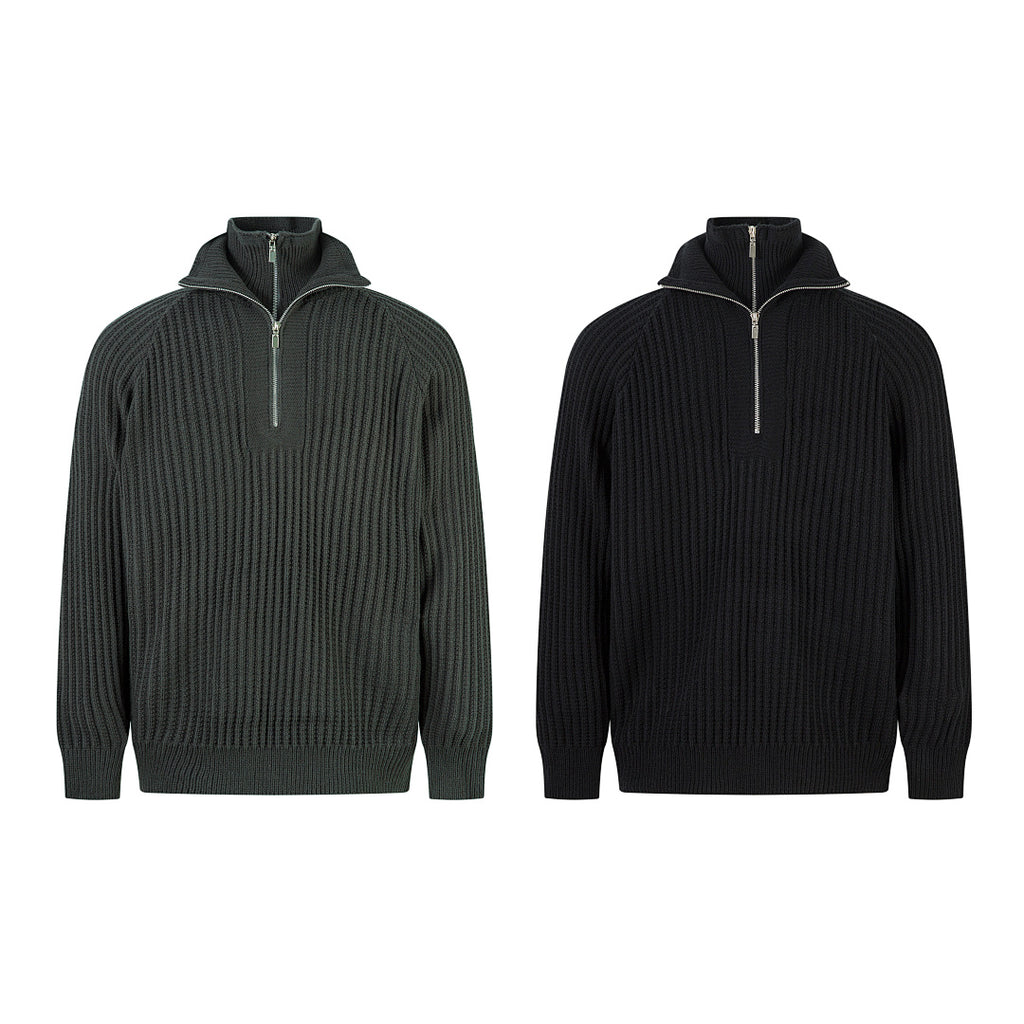 Double-collar sweater