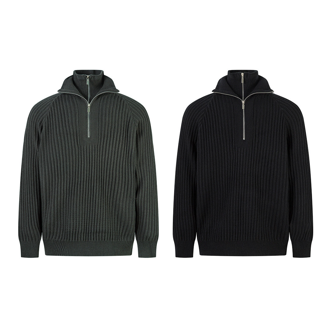 Double-collar sweater