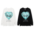 Long-sleeve T-shirt      Black, White