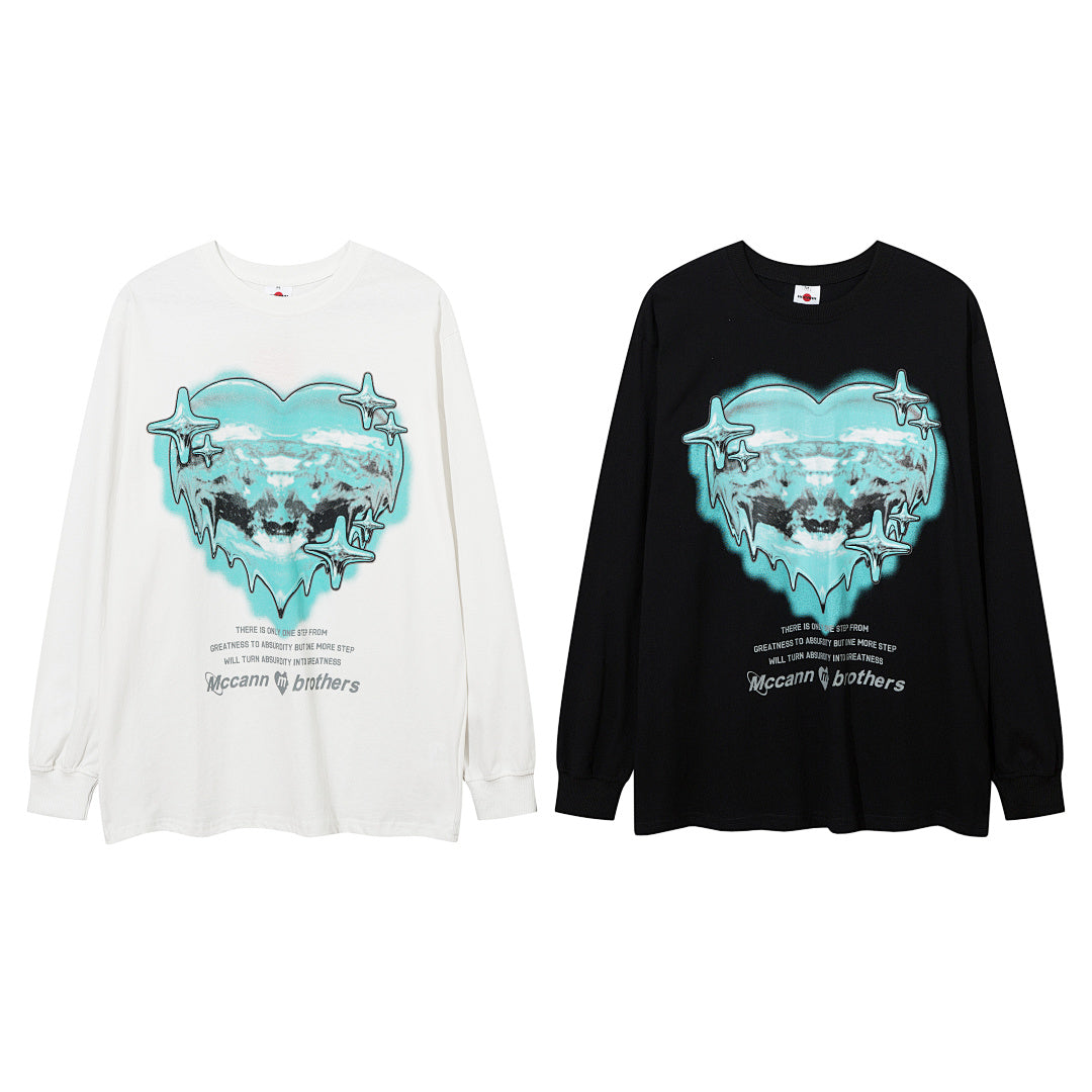 Long-sleeve T-shirt      Black, White
