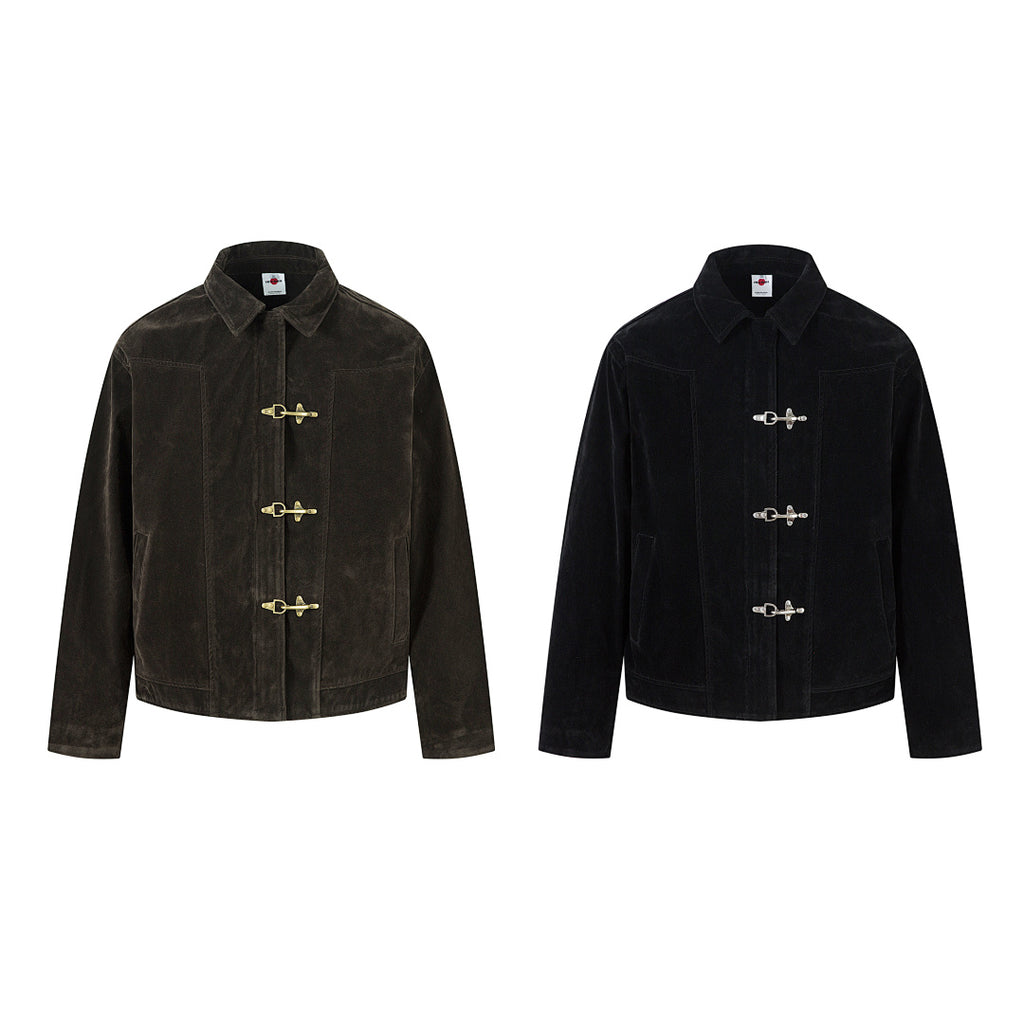 Suede Jacket – Brown, Black