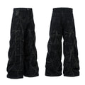 Pleated Denim Trousers