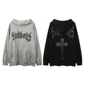 Terry sweatshirt, black, gray